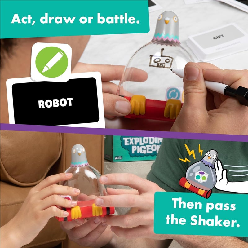 Exploding Kittens Presents Exploding Pigeon – Hilarious Fast-Paced Party Game for Families, Kids, Teens & Adults – Ages 7+ – 3+ Players – Perfect for Game Night - Image 5